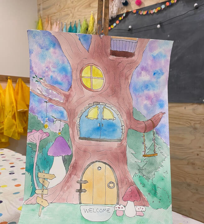 Kids Watercolour Class: Fantasy Gardens