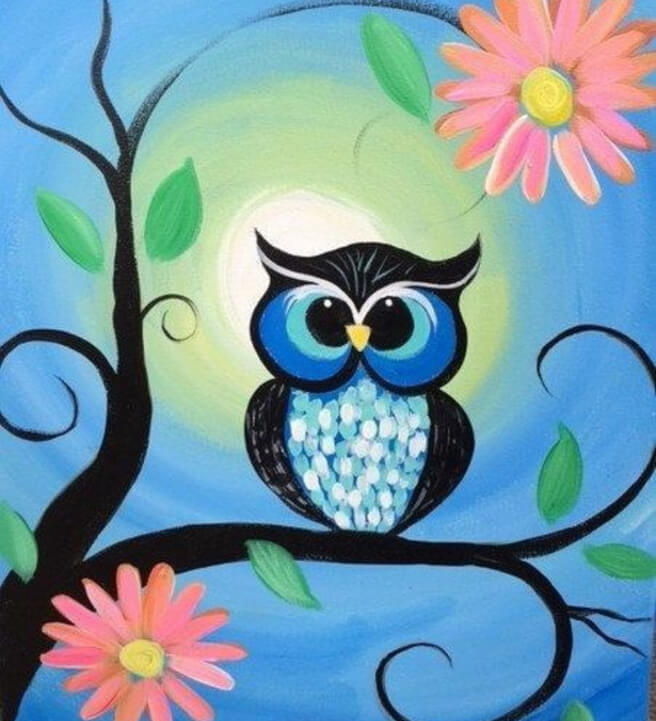 Paint and Sip Class: Blue Owl