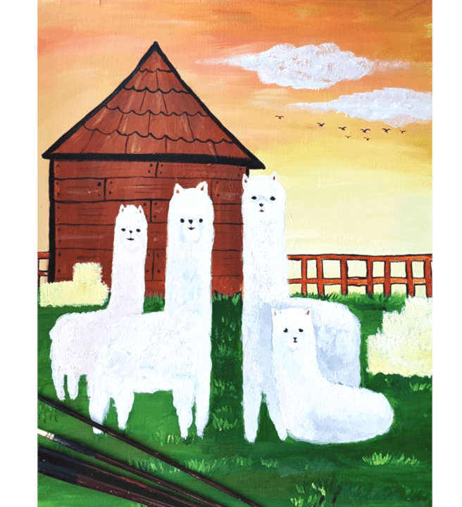 Paint and Sip Class: The Alpacas