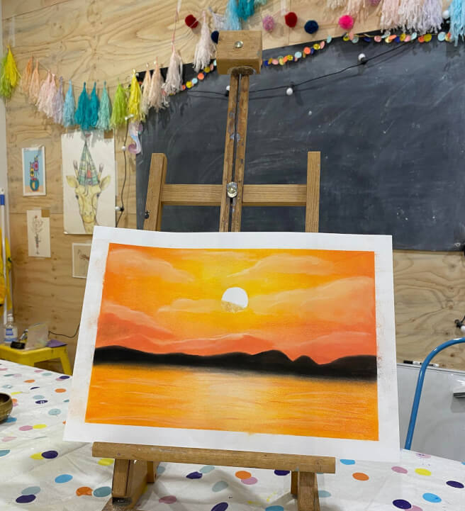 Pastel Painting Workshop for Kids: Sunset