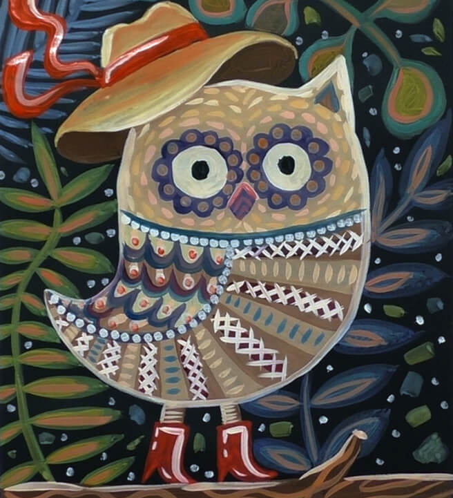 School Holidays Painting Workshop - Owl