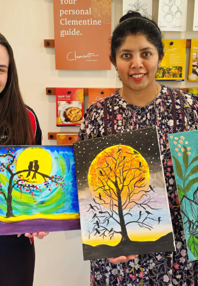 Sip and Paint Class with Butter Chicken Dinner