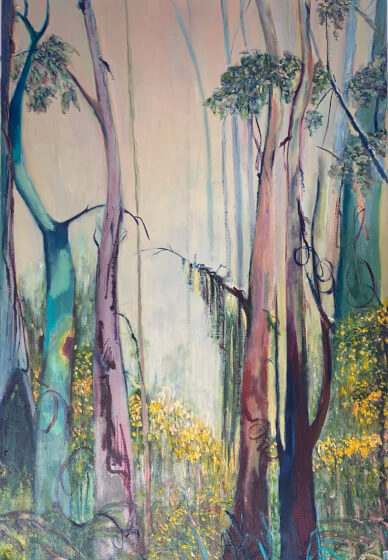 Sip and Paint Ghost Gums in the Mist